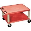 Luxor Tuffy Red 2 Shlf Crt Nick Legs, WT16RE-N