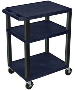 Luxor Tuffy Nvy Blu 3 Shlf Crt Blk L