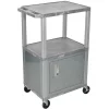 Luxor Gray Tuffy 3 Shlf Av Cart, WT42GYC4E-N