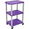 Luxor PReplacement Tuffy 3 Shlf 42" Av Cart, WT42PE-N