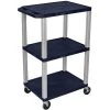 Luxor Navy Blue 3 Shlf 42" Av Cart, WT42ZE-N