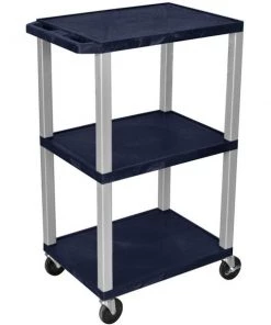 Luxor Navy Blue 3 Shlf 42" Av Cart, WT42ZE-N