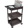 Luxor Blk 3 Shlf Tub Cart& Botle Hld