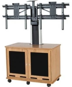 Dal-Lite Cart Dbl Monitor Videoconfer, 39978HWV