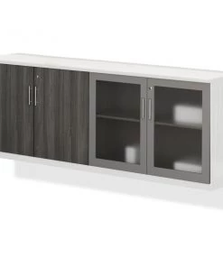 Safco Medina 2Wood &2Glass Doors, MVLCDLGS
