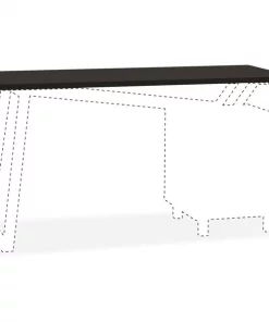 Safco V-Desk Glass Top, 1001VTGB