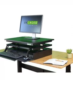 Uncaged Ergonomics Electric Changedesk Powered Standing Desk Converter Desktop Riser