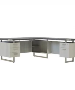 Safco Mirella L-Shaped Config Desk B, MRLSBF7236SGY