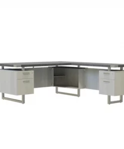 Safco Mirella L-Shaped Config Desk B, MRLFF7236SGY