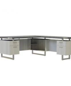 Safco Mirella L-Shaped Config Desk B, MRLFF6630SGY