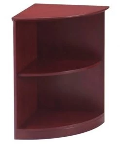 Safco Bookcase Quarter Rnd 2-Shelf, VBQ2CRY