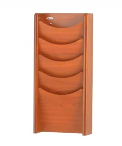 Safco 5-Pocket Wood Magazine Rack, 4330CY