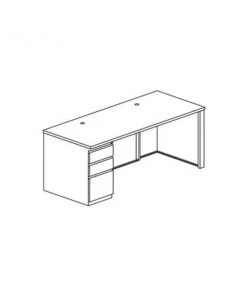 Safco Csii 30X54Indesk 1 Bbf Ped