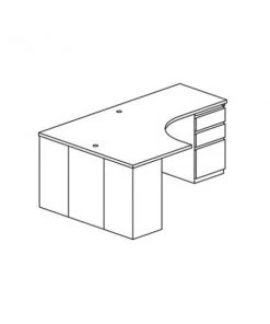 Safco Csii 24X72X48X24 J Desk 1 Bbf, C313R1