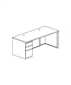 Safco Csii 30X72Indesk 1 Bbf Ped, C1371