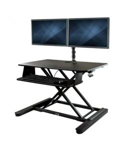 Startech.Com 26.38" D, 35" W, 6.3 in H, Black, Steel, MDF Wood and Plastic