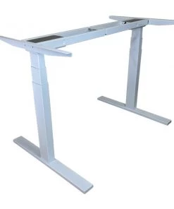 Uncaged Ergonomics Rise Up Dual Motor Electric Standing Desk Frame Legs 26.1-51.6" White