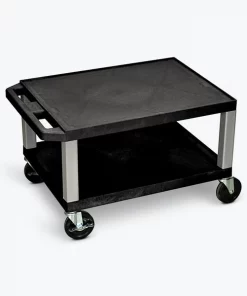 Luxor Tuffy Blk 2 Shlf Cart Nick Leg