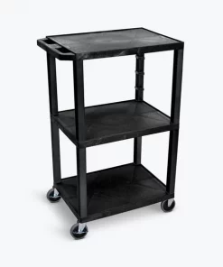 Luxor Blk Tuffy 3 Shlf 42" Av Cart