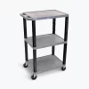 Luxor Gray Tuffy 3 Shlf Av Cart, WT42GYE-B