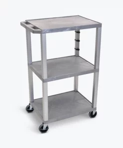 Luxor Gray Tuffy 3 Shlf Av Cart, WT42GYE-N