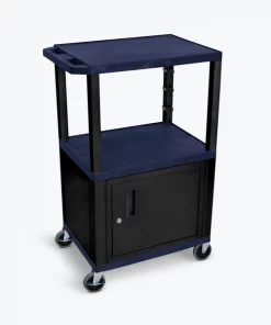 Luxor Navy Blu 3 Shlf 42" Av Cart