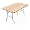 Atlas Commercial Products Titan Series™ Wood Folding Table, 4 Ft. x 30" Banquet, Vinyl Edge