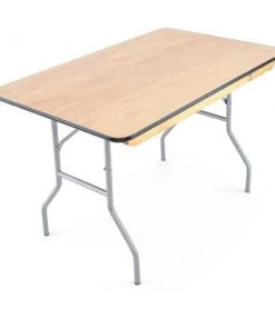 Atlas Commercial Products Titan Series™ Wood Folding Table, 4 Ft. x 30" Banquet, Vinyl Edge