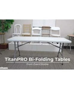 Atlas Commercial Products TitanPRO™ 30" x 96" Plastic Bi-Folding Table
