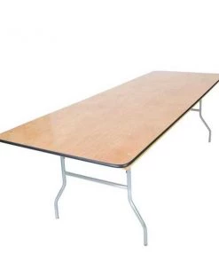 Atlas Commercial Products Titan Series™ Wood Folding Table, 8Ft. x 40" "Queen" Banquet, Vinyl Edge