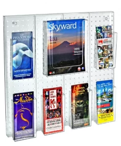 Azar Displays 7 Pocket Multi Tier Wall Brochure Holder