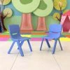 Flash Furniture Blue Plastic Stackable School Chair with 13.25" Seat Height, PK2