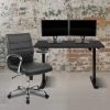 Flash Furniture Black Electric Standing Desk & Office Chair Set