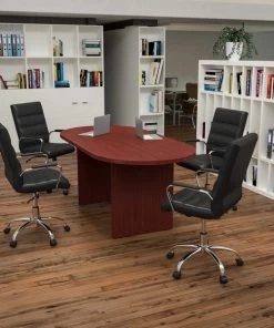 Flash Furniture Oval 35" X 72" X 29.5", Laminate Top, Red