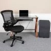 Flash Furniture Black Desk, Chair, Cabinet Set