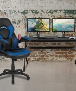 Flash Furniture Black Gaming Desk and Chair Set with Cup Holder