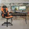 Flash Furniture Black Gaming Desk and Chair Set with Cup Holder