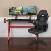 Flash Furniture Red Gaming Desk and Chair Set with Cup Holder