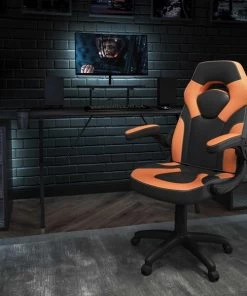 Flash Furniture Black Gaming Desk and Chair Set with Cup Holder