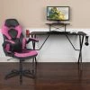 Flash Furniture Black Gaming Desk and Chair Set with Cup Holder