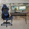 Flash Furniture Black Gaming Desk-Cup Holder/Reclining Chair Set