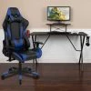 Flash Furniture Black Gaming Desk-Cup Holder/Reclining Chair Set