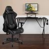 Flash Furniture Black Gaming Desk-Cup Holder/Reclining Chair Set