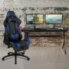 Flash Furniture Black Gaming Desk-Cup Holder/Reclining Chair Set