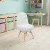 Flash Furniture Kids Shaggy Dog White Accent Chair