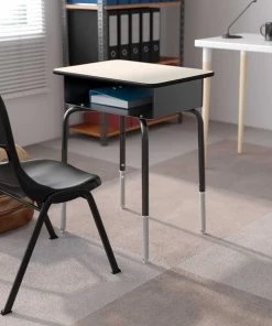 Flash Furniture 24 W, 31.25 H, Gray, Laminate, Steel