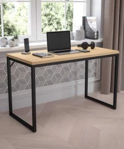 Flash Furniture 47"L Commercial Industrial Office Desk in Maple