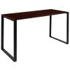 Flash Furniture Commercial Grade Industrial Style Office Desk, 55" Length, Mahogany