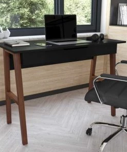 Flash Furniture Black/Walnut Home Office Computer Desk with Drawer