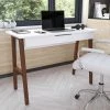 Flash Furniture White/Walnut Home Office Computer Desk with Drawer